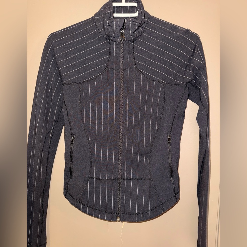 Lululemon Athletica Black Pinstripe Jacket